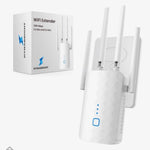 RaviSoll WiFi Versterker – Dual-Band 1200 Mbit/s – 2.4 GHz & 5 GHz – WPS Installatie – Groot Bereik – Repeater & Access Point – Inclusief Beveiliging