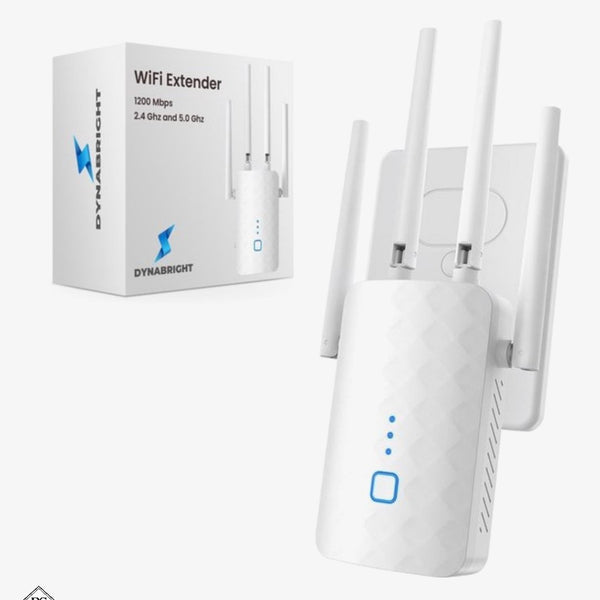 RaviSoll WiFi Versterker – Dual-Band 1200 Mbit/s – 2.4 GHz & 5 GHz – WPS Installatie – Groot Bereik – Repeater & Access Point – Inclusief Beveiliging