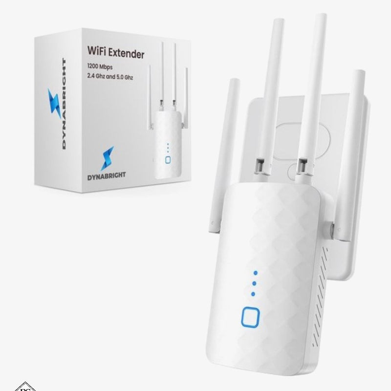 RaviSoll WiFi Versterker – Dual-Band 1200 Mbit/s – 2.4 GHz & 5 GHz – WPS Installatie – Groot Bereik – Repeater & Access Point – Inclusief Beveiliging