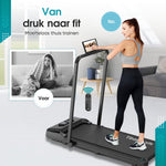 Retourdeal - TibaGoods Loopband Inklapbaar - 1 t/m 8 km/h - Hardloopband - Walking pad - Hometrainer - Wandelband voor thuis - Treadmill - Sport - Hardlopen - 130kg
