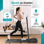 Retourdeal - TibaGoods Loopband Inklapbaar - 1 t/m 8 km/h - Hardloopband - Walking pad - Hometrainer - Wandelband voor thuis - Treadmill - Sport - Hardlopen - 130kg