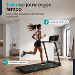 Retourdeal - TibaGoods loopband 1-12 km/u - Belastbaar gewicht 130kg - Loopbanden voor thuis - Loopband inklapbaar - Wandelband - Walking pad - Inclusief digitale display