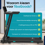 Retourdeal - TibaGoods loopband 1-12 km/u - Belastbaar gewicht 130kg - Loopbanden voor thuis - Loopband inklapbaar - Wandelband - Walking pad - Inclusief digitale display