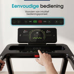 Retourdeal - TibaGoods loopband 1-12 km/u - Belastbaar gewicht 130kg - Loopbanden voor thuis - Loopband inklapbaar - Wandelband - Walking pad - Inclusief digitale display