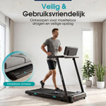 Retourdeal - TibaGoods loopband 1-12 km/u - Belastbaar gewicht 130kg - Loopbanden voor thuis - Loopband inklapbaar - Wandelband - Walking pad - Inclusief digitale display