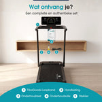 Retourdeal - TibaGoods loopband 1-12 km/u - Belastbaar gewicht 130kg - Loopbanden voor thuis - Loopband inklapbaar - Wandelband - Walking pad - Inclusief digitale display