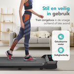 Retourdeal - TibaGoods Loopband Inklapbaar - 1 t/m 6 km/h - 120kg belastbaar gewicht - Hardloopband voor thuis - Walking pad - Hometrainer - Hellingsfunctie 6% - Treadmill - Wandelband - Sport - Hardlopen - Voor onder het bureau