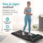 Retourdeal - TibaGoods Loopband Inklapbaar - 1 t/m 6 km/h - 120kg belastbaar gewicht - Hardloopband voor thuis - Walking pad - Hometrainer - Hellingsfunctie 6% - Treadmill - Wandelband - Sport - Hardlopen - Voor onder het bureau