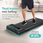 Retourdeal - TibaGoods Loopband Inklapbaar - 1 t/m 6 km/h - 120kg belastbaar gewicht - Hardloopband voor thuis - Walking pad - Hometrainer - Hellingsfunctie 6% - Treadmill - Wandelband - Sport - Hardlopen - Voor onder het bureau