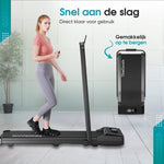 Retourdeal - TibaGoods Loopband Inklapbaar - 1 t/m 8 km/h - Hardloopband - Walking pad - Hometrainer - Wandelband voor thuis - Treadmill - Sport - Hardlopen - 130kg