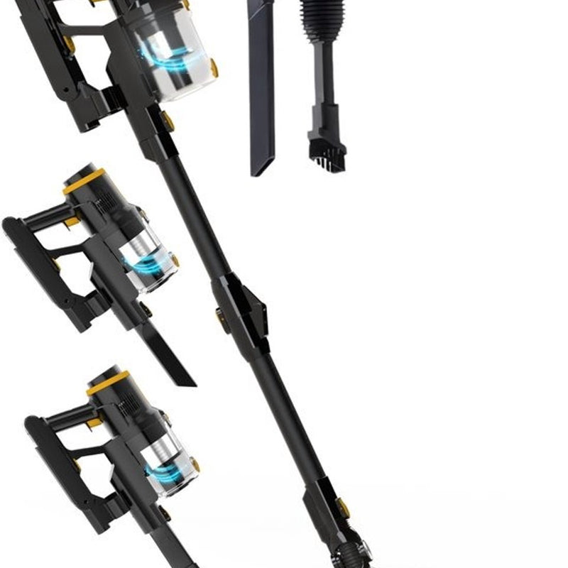 Retourdeal - Heevey steelstofzuiger draadloos - Zonder zak - 60 min gebruikstijd - Vacuum cleaner - Snoerloze stofzuiger - Kruimeldief - 220W - 150 airwatts - Met 2 verschillende opzetstukken
