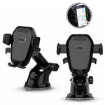 RaviSoll Telefoonhouder Auto – 3-in-1 Bevestiging – Dashboard, Raam & Luchtrooster – 360° Draaibaar – Sterke Zuignap – Universeel (5,5-9 cm) – Schokbestendig