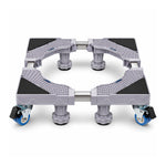 RaviSoll Wasmachine Verhoger Verstelbaar | Anti-Vibratie met Remwieltjes | RVS Frame, Max. 68x68cm