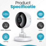 RaviSoll Wifi Smart Baby Monitor Full HD | Nachtzicht & Bewegingsdetectie | App Bediening
