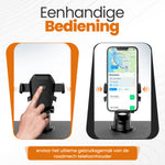 RaviSoll Telefoonhouder Auto – 3-in-1 Bevestiging – Dashboard, Raam & Luchtrooster – 360° Draaibaar – Sterke Zuignap – Universeel (5,5-9 cm) – Schokbestendig