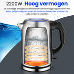 RaviSoll Waterkoker RVS 1.7L | 2200W Snoerloos met Anti-kalkfilter