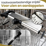 RaviSoll Mandoline Groentesnijder RVS | Verstelbaar 1-9mm met Julienne | Antislip & Snijhulp