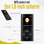 Retourdeal - RaviSoll Bluetooth MP3/MP4 Speler 32GB | 16 Uur Batterij, FM Radio & Recorder | 90g